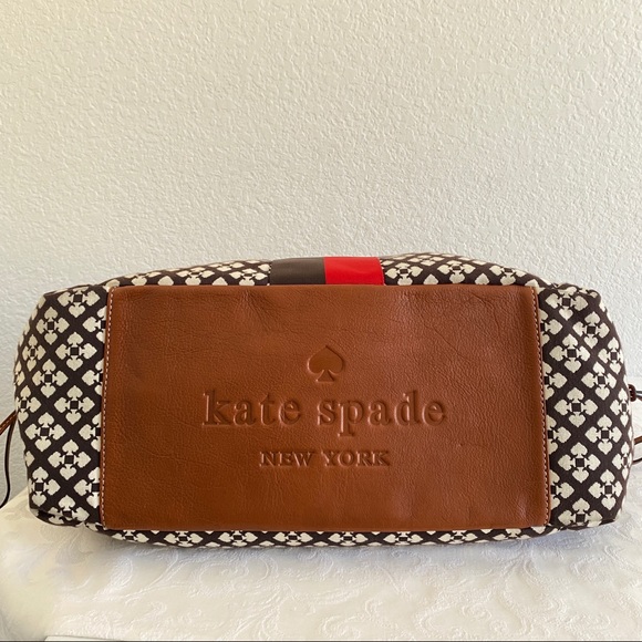 Kate spade heart print multi purpose canvas and leather tote - Picture 6 of 11